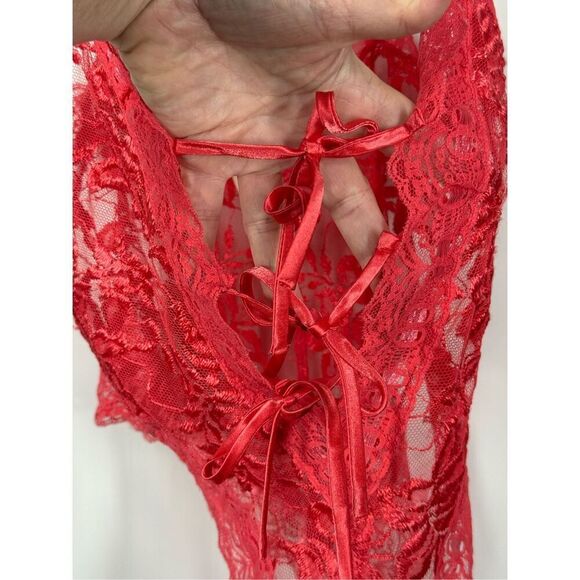 Vintage 1990's Victoria's Secret gold label lace negligee Size Small - Picture 8 of 8